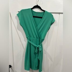 EUC Nine West Teal Faux Wrap Dress